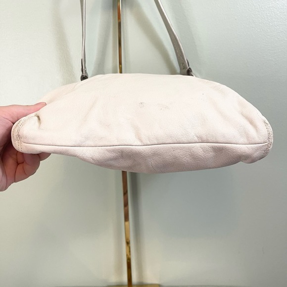 Vintage Coach Ashley White Silver Leather Convertible Crossbody Shoulder Handbag - Picture 7 of 15